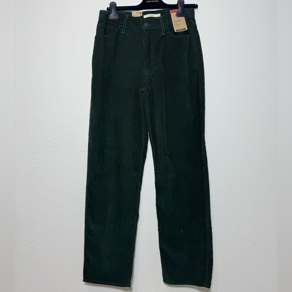 NWT LEVI 94 Baggy Corduroy Pants in Forest Green - Picture 1 of 14